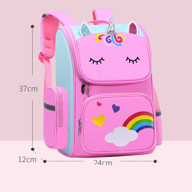 Kids Unisex Polyester Slim Backpack For Primary Students