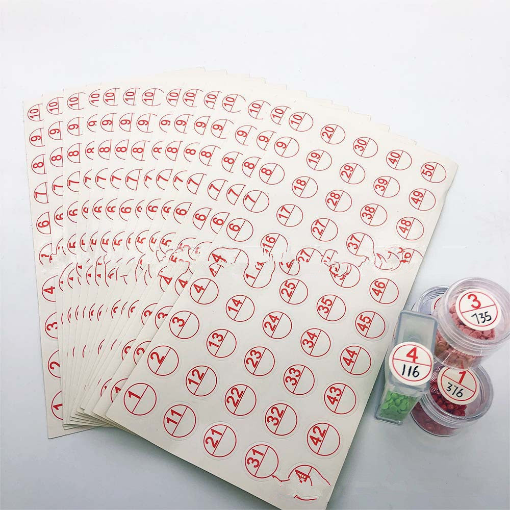 C Number Label Stickers – Diamond Painting Tool Storage Organization