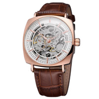 Brown belt rose gold shell