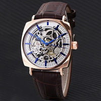 Brown belt rose gold shell blu