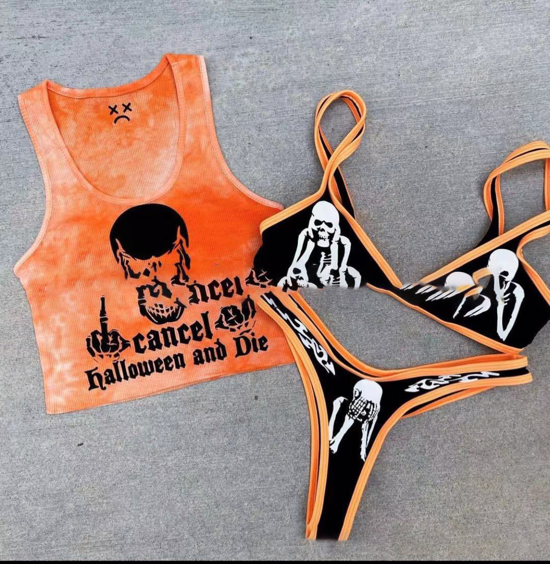 Chic Polyester Bikini with Chest Pad – Comfortable, Stylish Swimwear