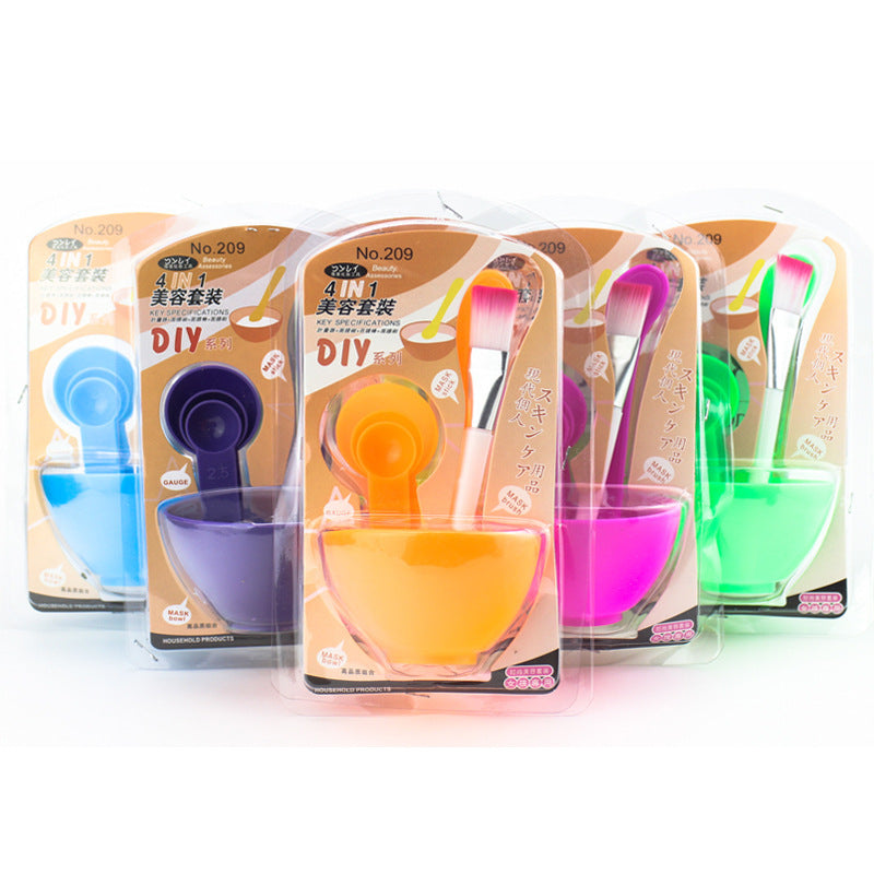 DIY Mask Bowl Set – 4-Piece Mixing Stick & Beauty Brush Kit