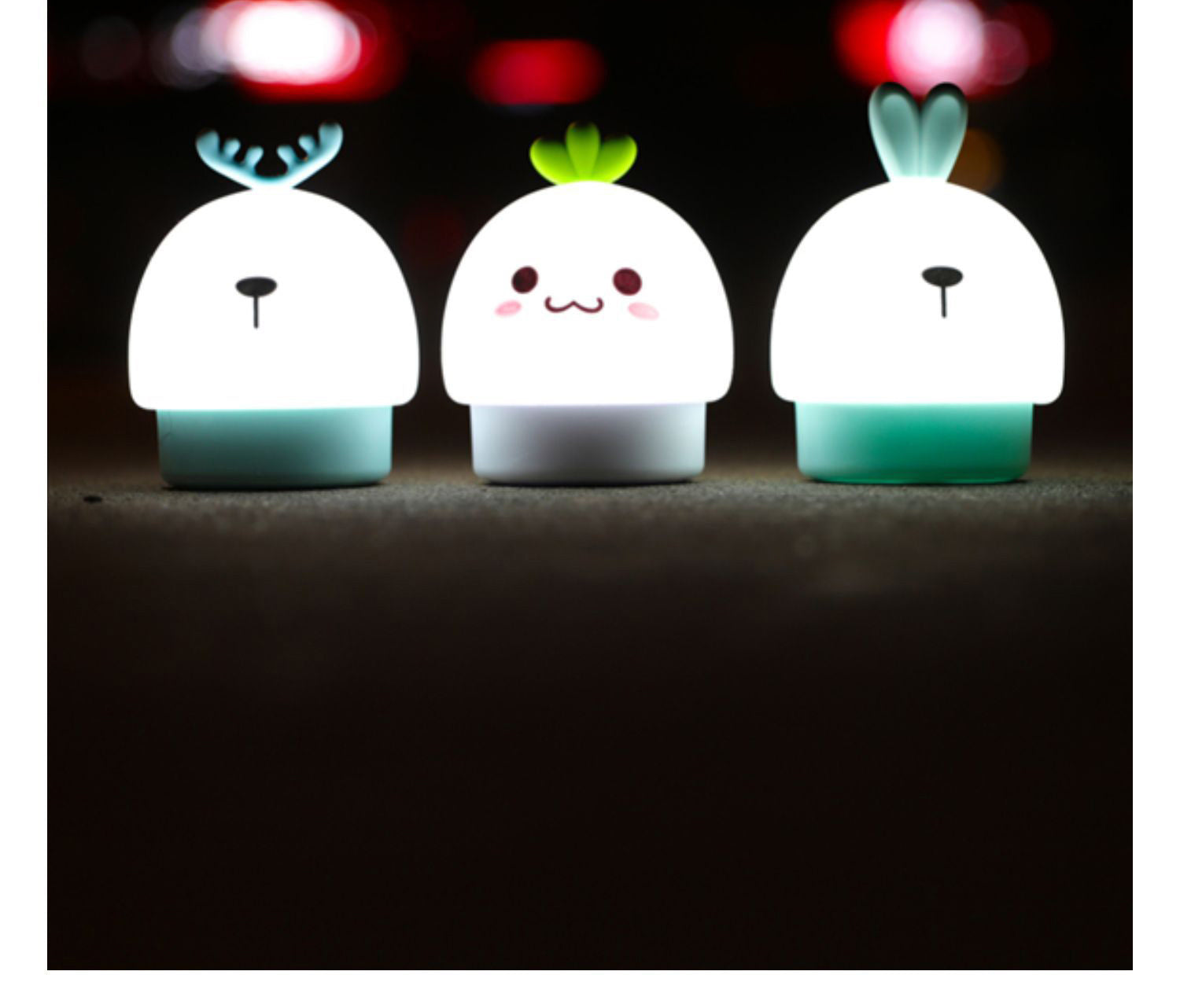 Silicone Cartoon Fawn Night Light Tap Control Eye Safety