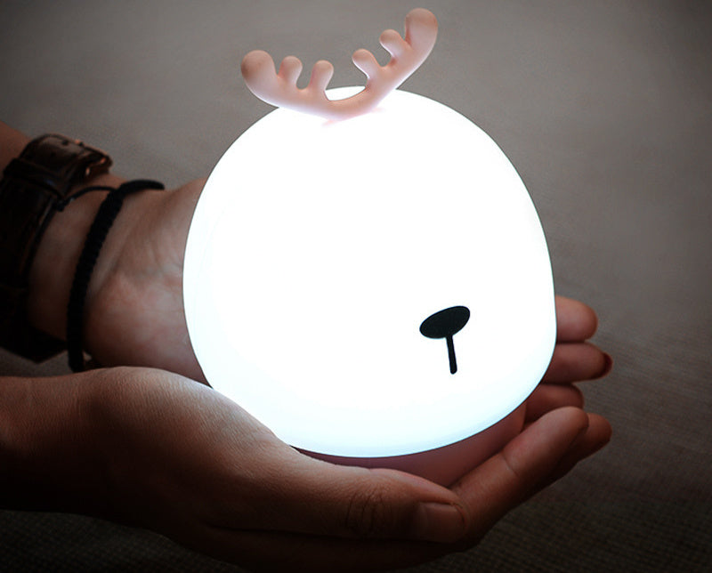 Silicone Cartoon Fawn Night Light Tap Control Eye Safety