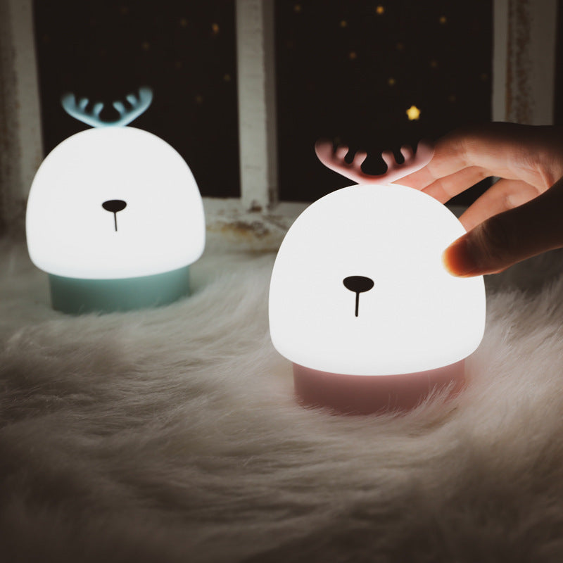 Silicone Cartoon Fawn Night Light Tap Control Eye Safety