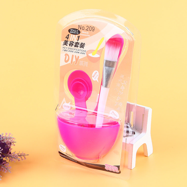 DIY Mask Bowl Set – 4-Piece Mixing Stick & Beauty Brush Kit