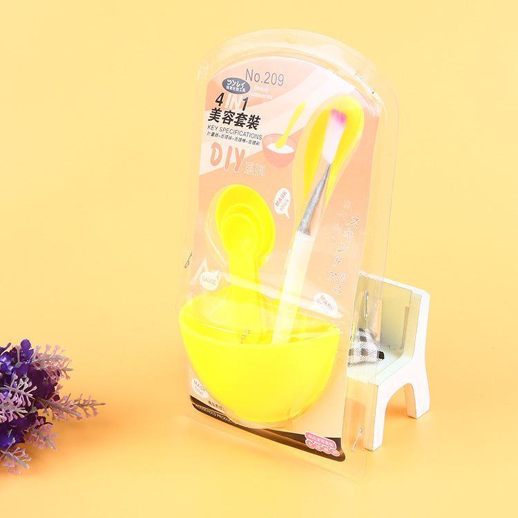 DIY Mask Bowl Set – 4-Piece Mixing Stick & Beauty Brush Kit