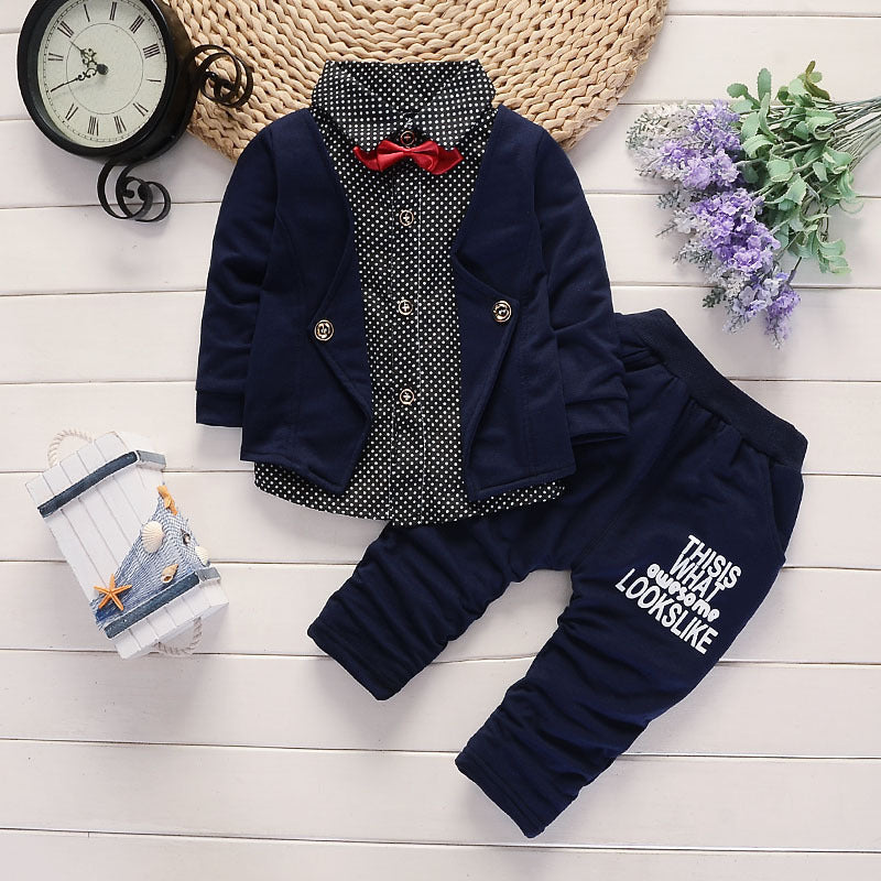 Kids Casual Printed Suit Cotton Blend Regular Fit Unisex
