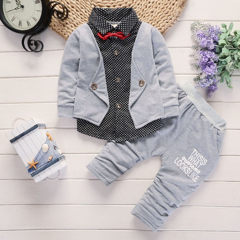 Kids Casual Printed Suit Cotton Blend Regular Fit Unisex