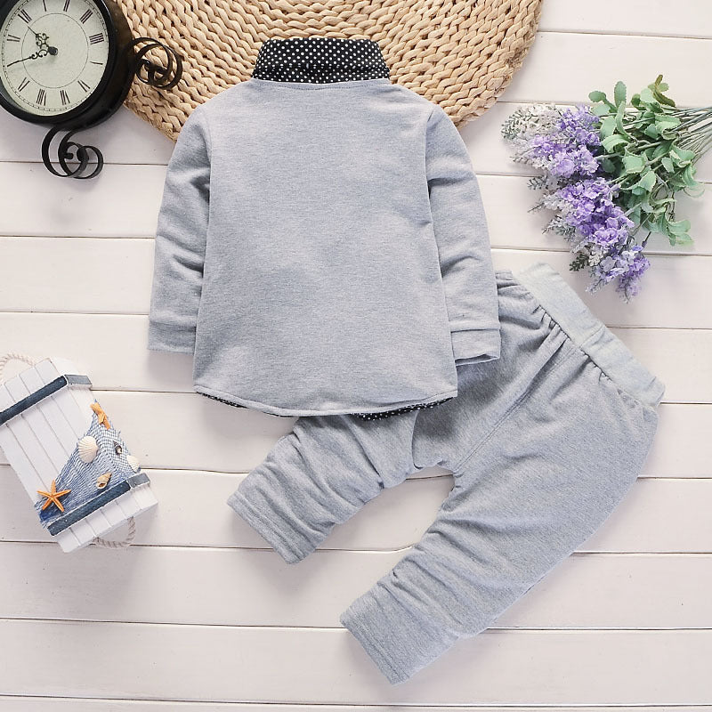 Kids Casual Printed Suit Cotton Blend Regular Fit Unisex