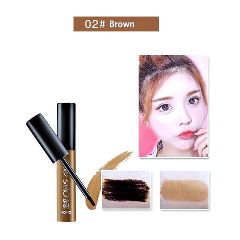 Plastic Eyebrow Tint Gel With Flat Brush Water Resistant