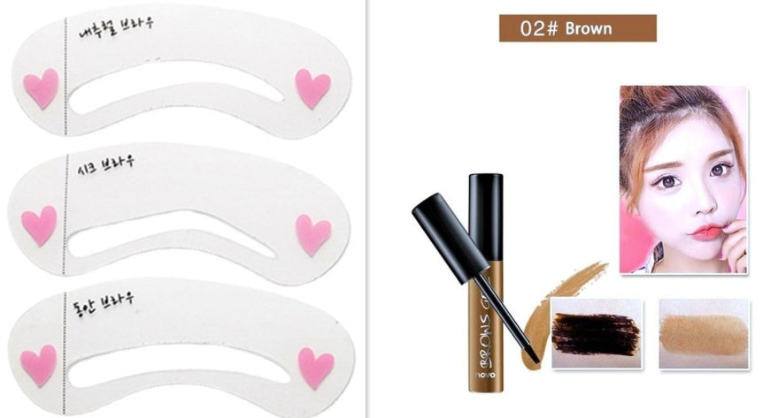 Plastic Eyebrow Tint Gel With Flat Brush Water Resistant