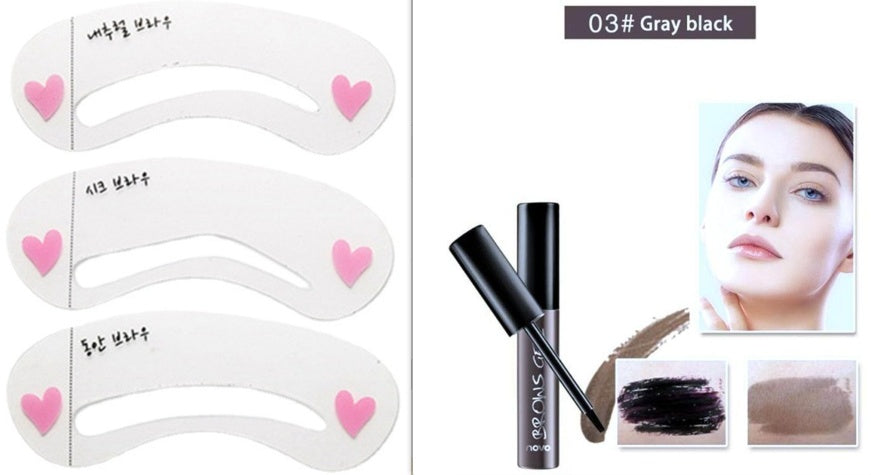 Plastic Eyebrow Tint Gel With Flat Brush Water Resistant