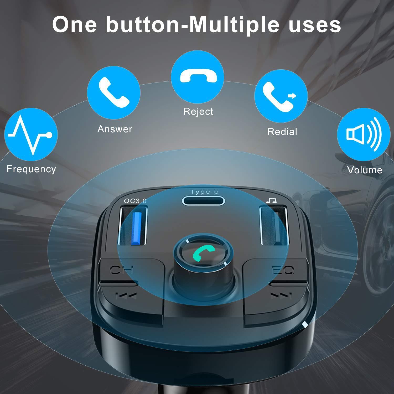 Car Bluetooth MP3 Player Charger – Wireless FM Transmitter with Dual USB Ports