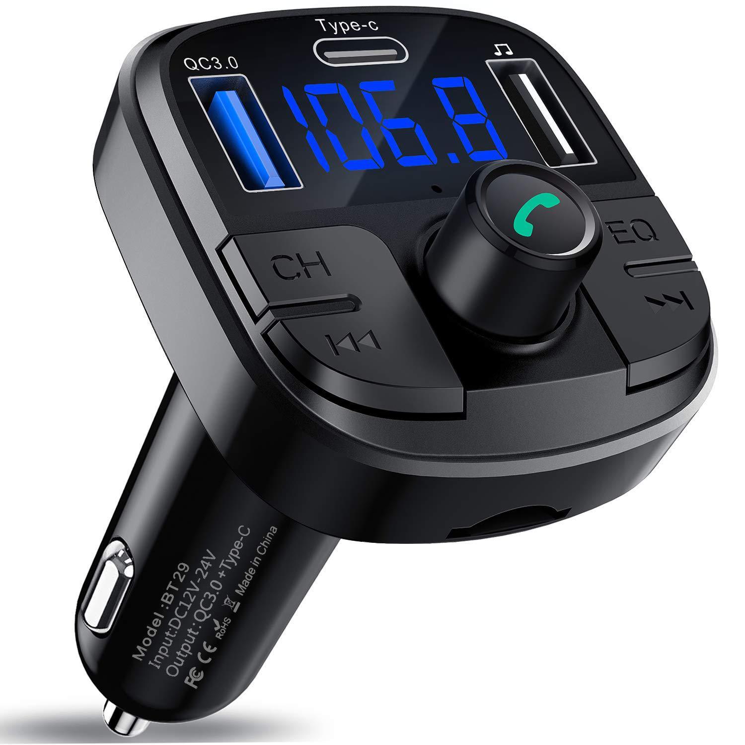 Car Bluetooth MP3 Player Charger – Wireless FM Transmitter with Dual USB Ports