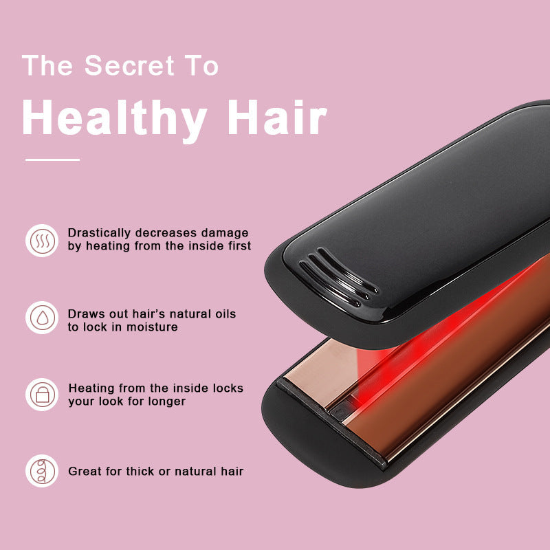LCD Display Infrared Hair Straightener Wide Plate Professional Styling Tool