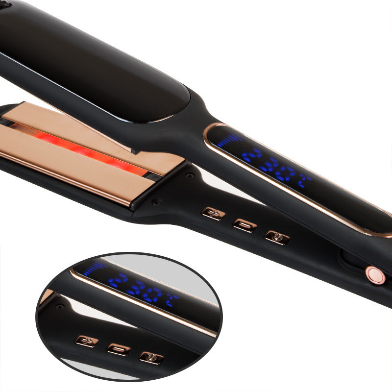 LCD Display Infrared Hair Straightener Wide Plate Professional Styling Tool