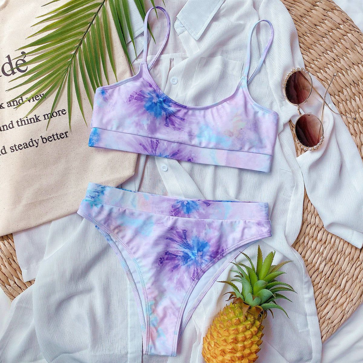 Dragon Print Bikini Set – Sexy Nylon Swimwear in Black, Blue, Purple