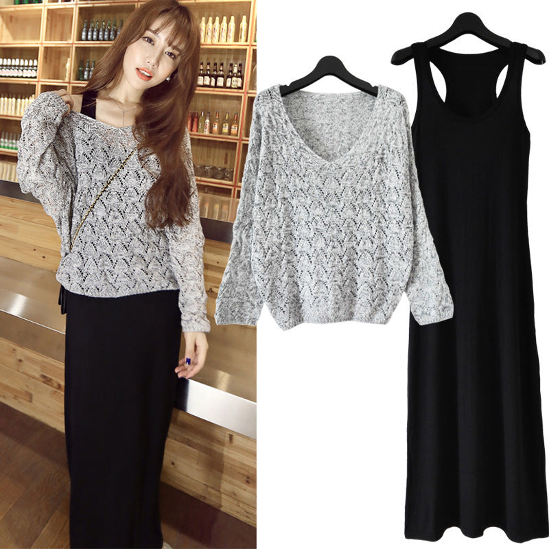 Two Piece Dress Long Skirt
