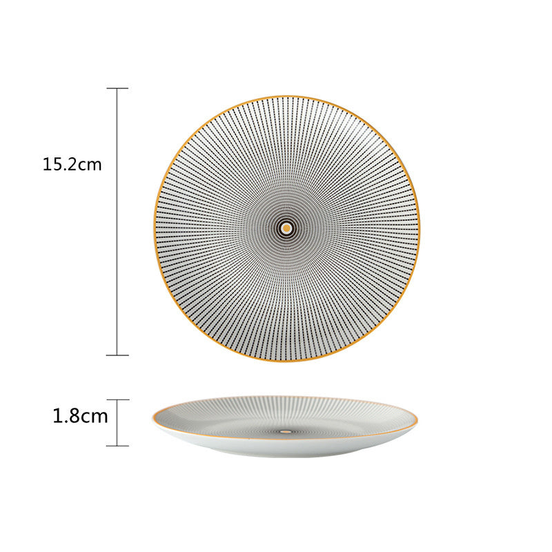 Porcelain Nordic Style Breakfast Steak Plate For Home Use