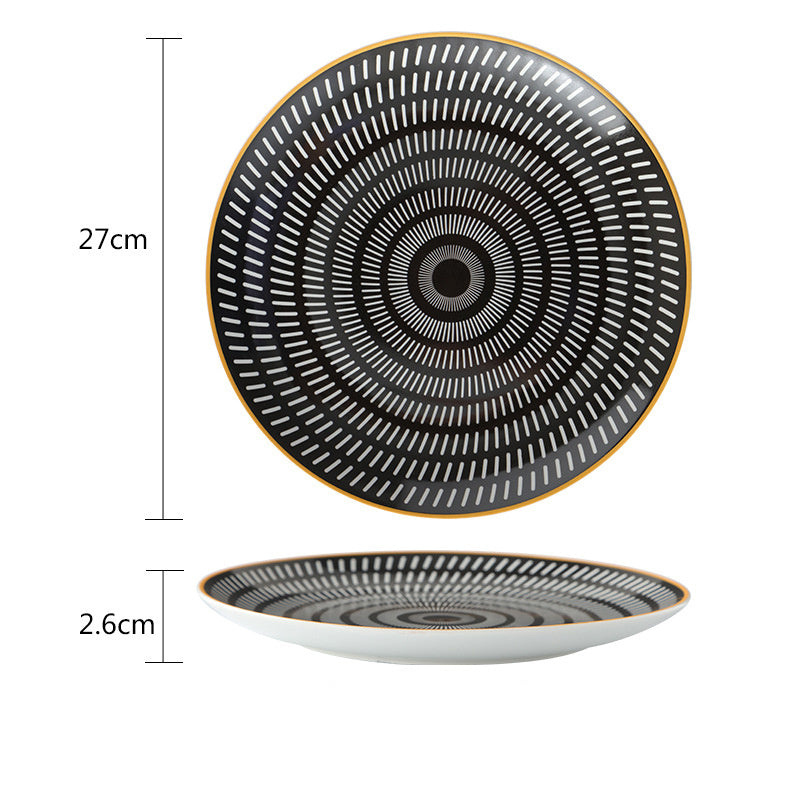 Porcelain Nordic Style Breakfast Steak Plate For Home Use