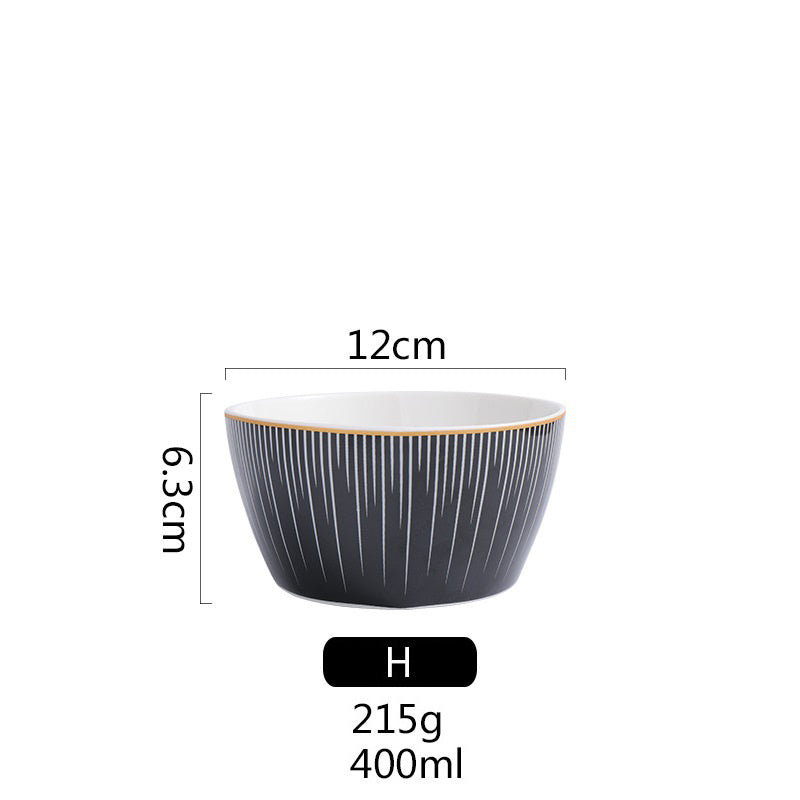 Porcelain Nordic Style Breakfast Steak Plate For Home Use