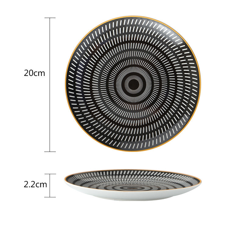 Porcelain Nordic Style Breakfast Steak Plate For Home Use