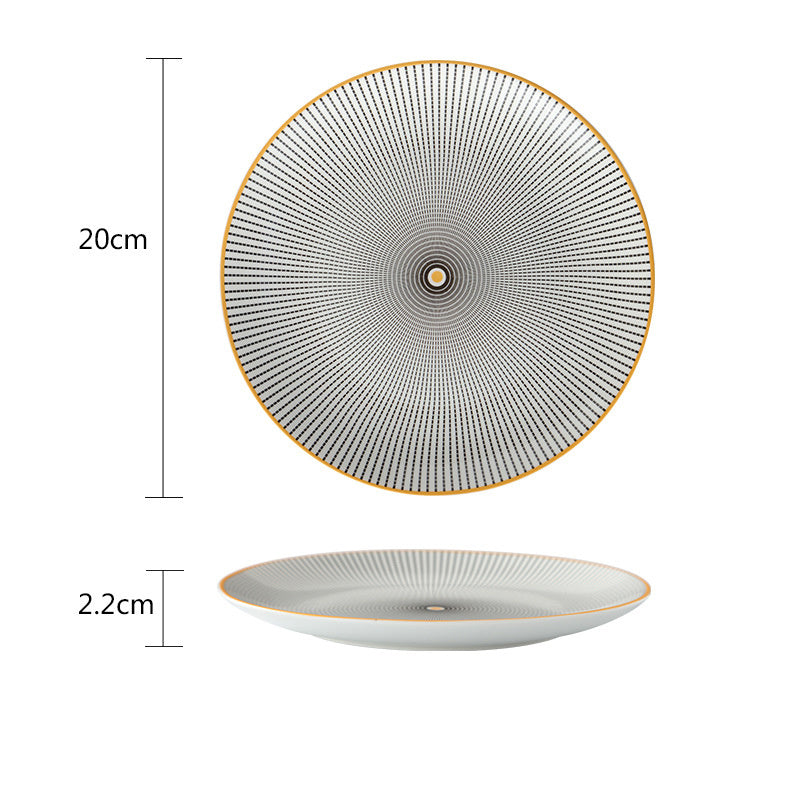 Porcelain Nordic Style Breakfast Steak Plate For Home Use