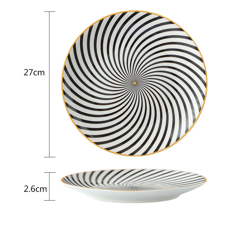 Porcelain Nordic Style Breakfast Steak Plate For Home Use