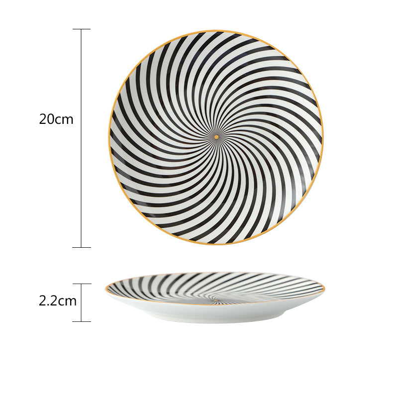 Porcelain Nordic Style Breakfast Steak Plate For Home Use
