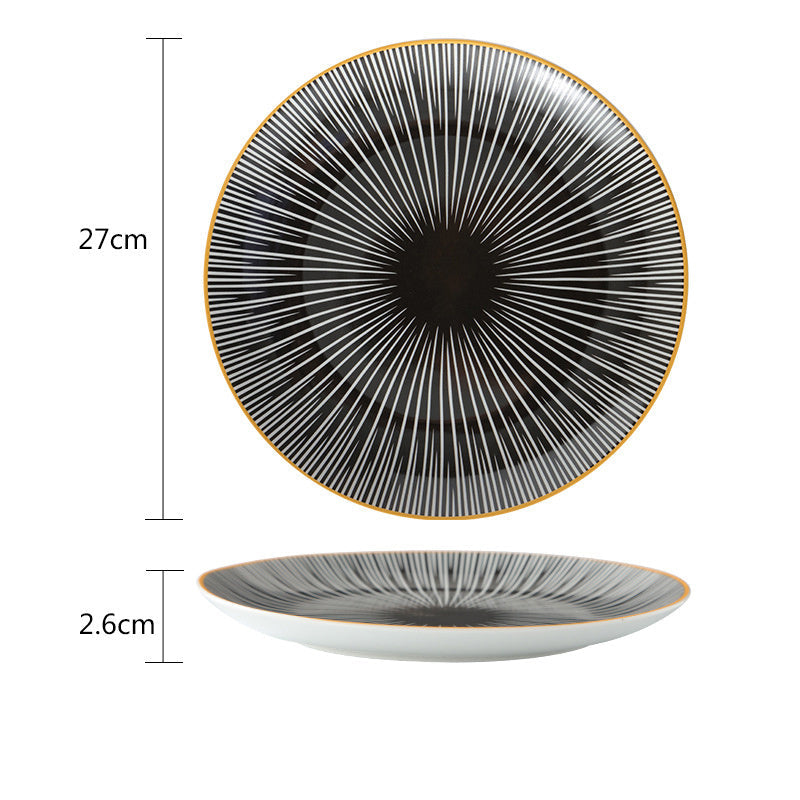 Porcelain Nordic Style Breakfast Steak Plate For Home Use