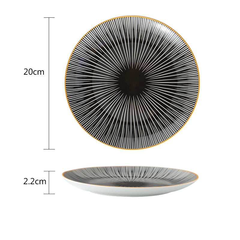Porcelain Nordic Style Breakfast Steak Plate For Home Use