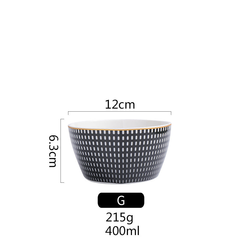 Porcelain Nordic Style Breakfast Steak Plate For Home Use