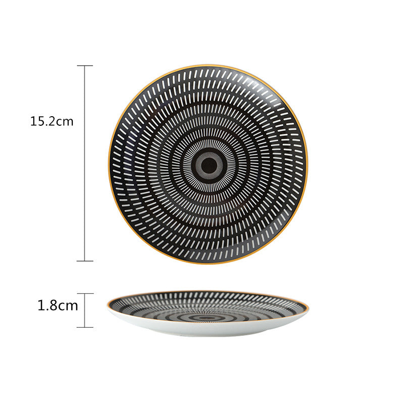 Porcelain Nordic Style Breakfast Steak Plate For Home Use