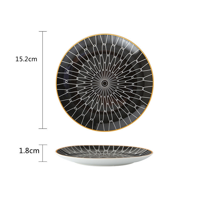 Porcelain Nordic Style Breakfast Steak Plate For Home Use