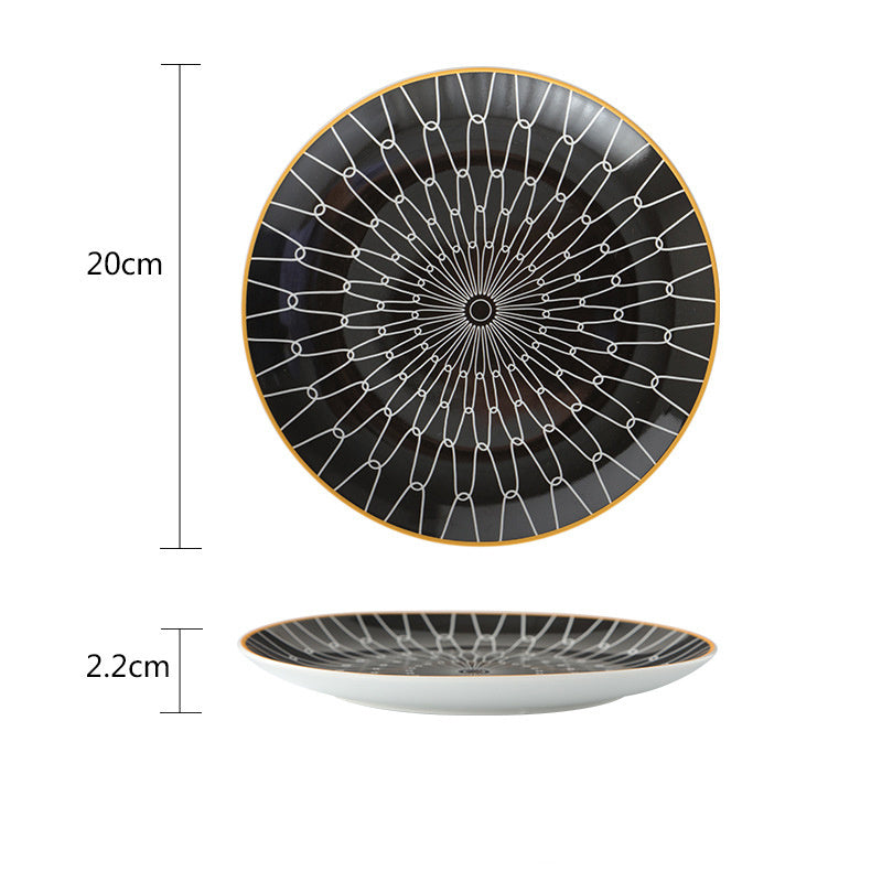Porcelain Nordic Style Breakfast Steak Plate For Home Use