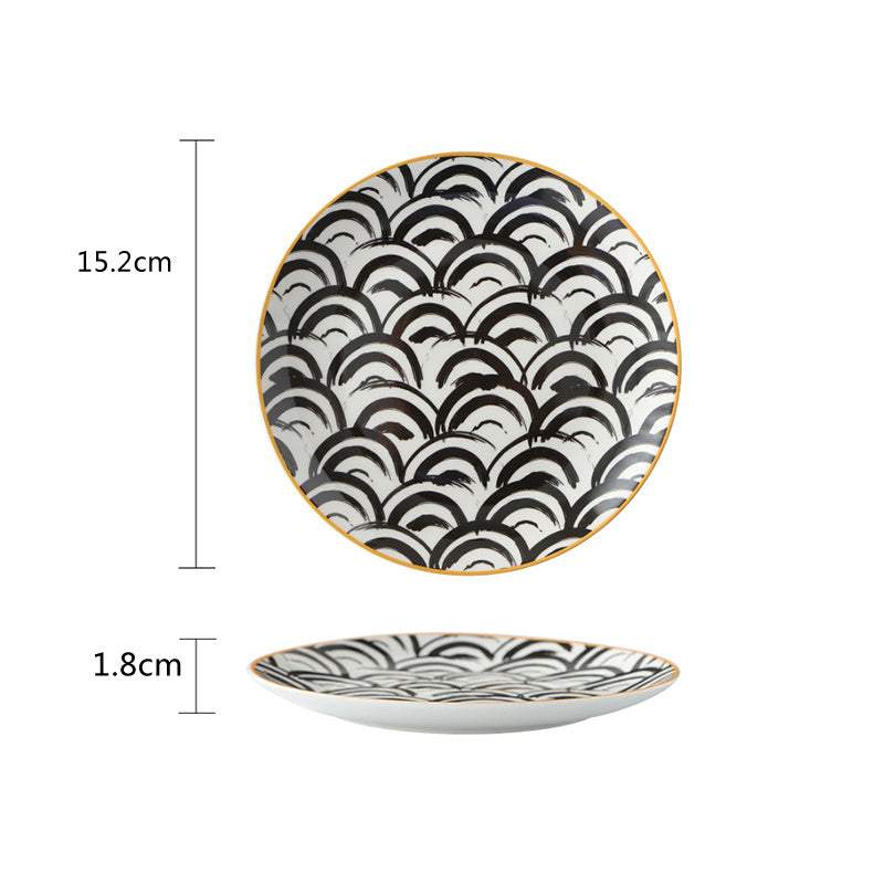 Porcelain Nordic Style Breakfast Steak Plate For Home Use