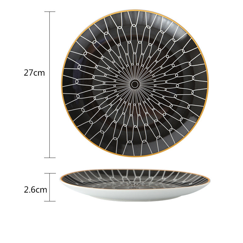 Porcelain Nordic Style Breakfast Steak Plate For Home Use