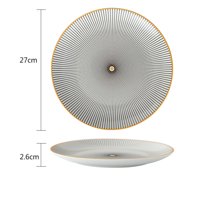 Porcelain Nordic Style Breakfast Steak Plate For Home Use
