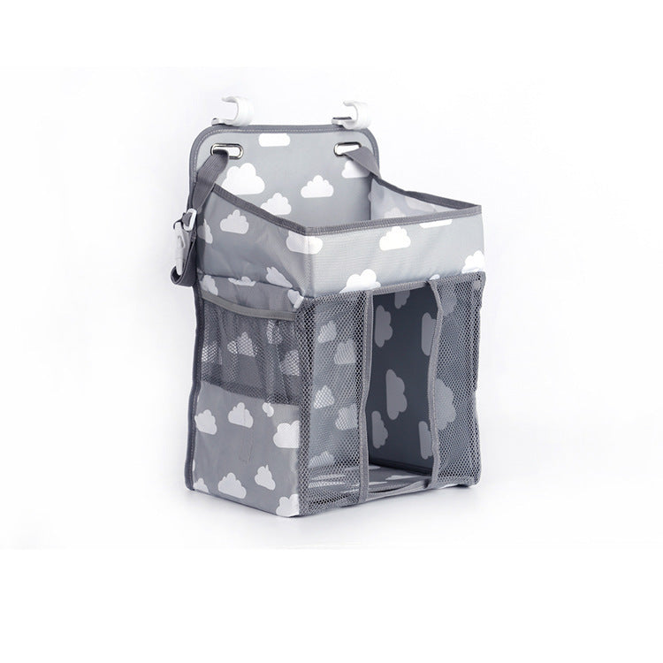 Baby Hanging Diaper Storage Bag – Oxford Cloth Bedside Organizer for Clothes and Essentials