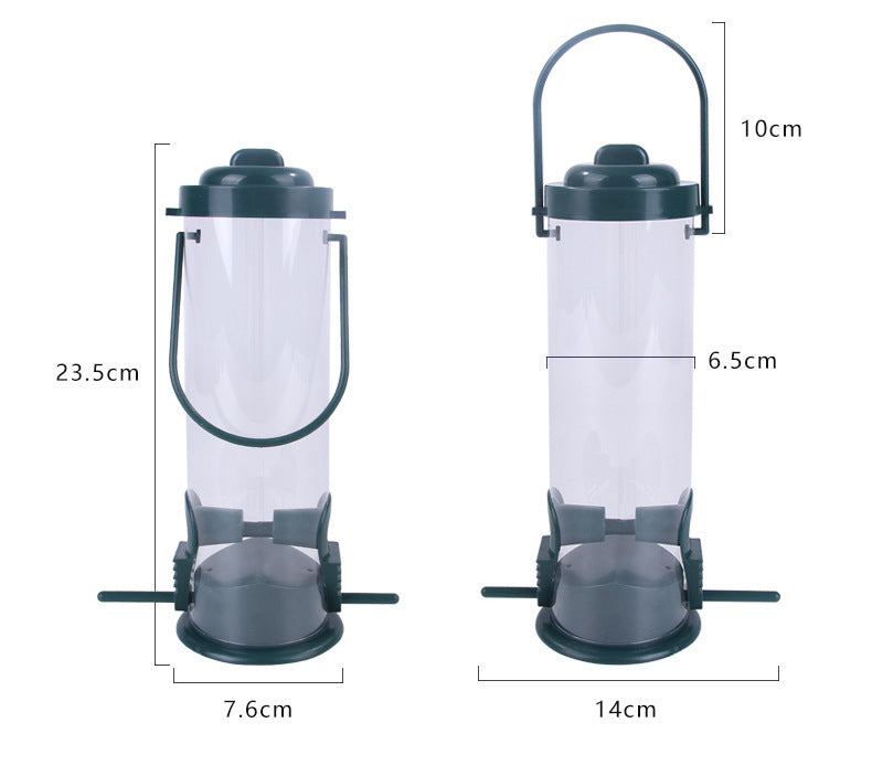 Outdoor Hanging Bird Feeder Station – Plastic Food Dispenser for Garden and Tree Decoration