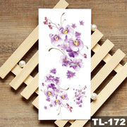 Color Sketch Tattoo Stickers Flower Tattoo European And American Small Fresh Tattoo Stickers Environmental Protection Water Transfer Tattoo Paper