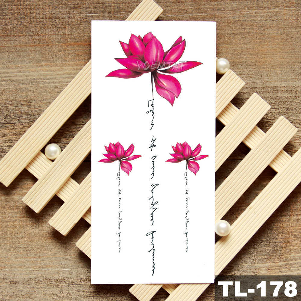 Color Sketch Tattoo Stickers Flower Tattoo European And American Small Fresh Tattoo Stickers Environmental Protection Water Transfer Tattoo Paper