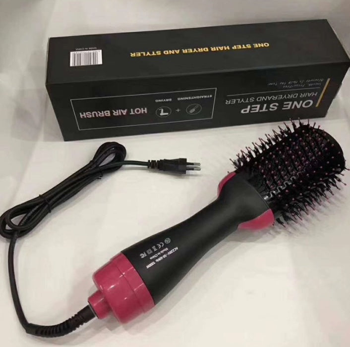 3-in-1 Hot Air Brush Hair Dryer, Curler, and Straightening Comb Styling Tool