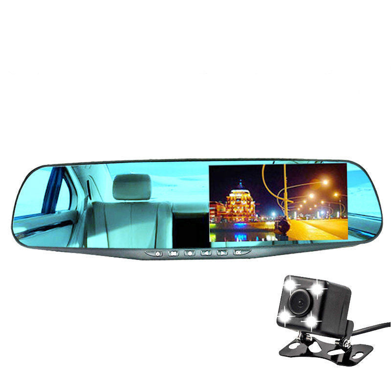Driving Recorder 1080p HD New Night Vision 360 Dual-lens Reversing Image 4.3 Inch Driving Recorder