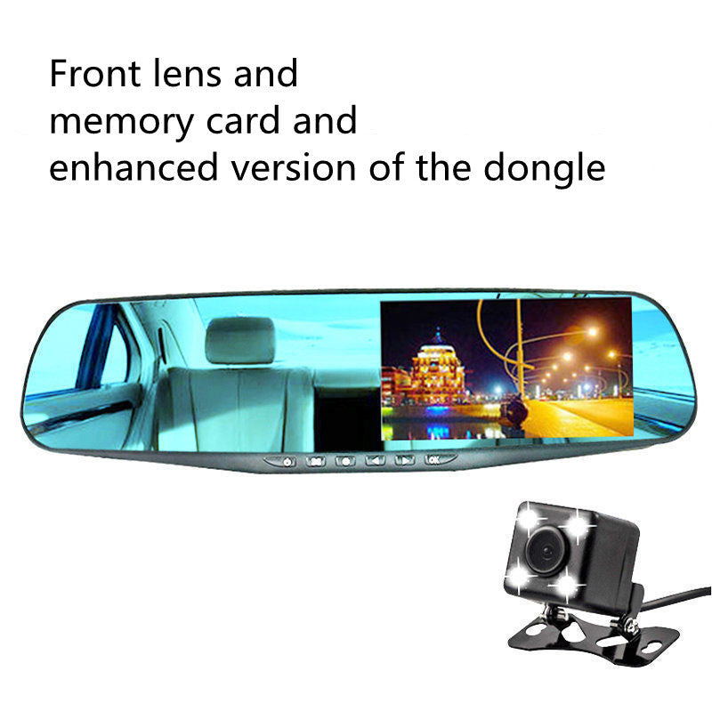 Driving Recorder 1080p HD New Night Vision 360 Dual-lens Reversing Image 4.3 Inch Driving Recorder