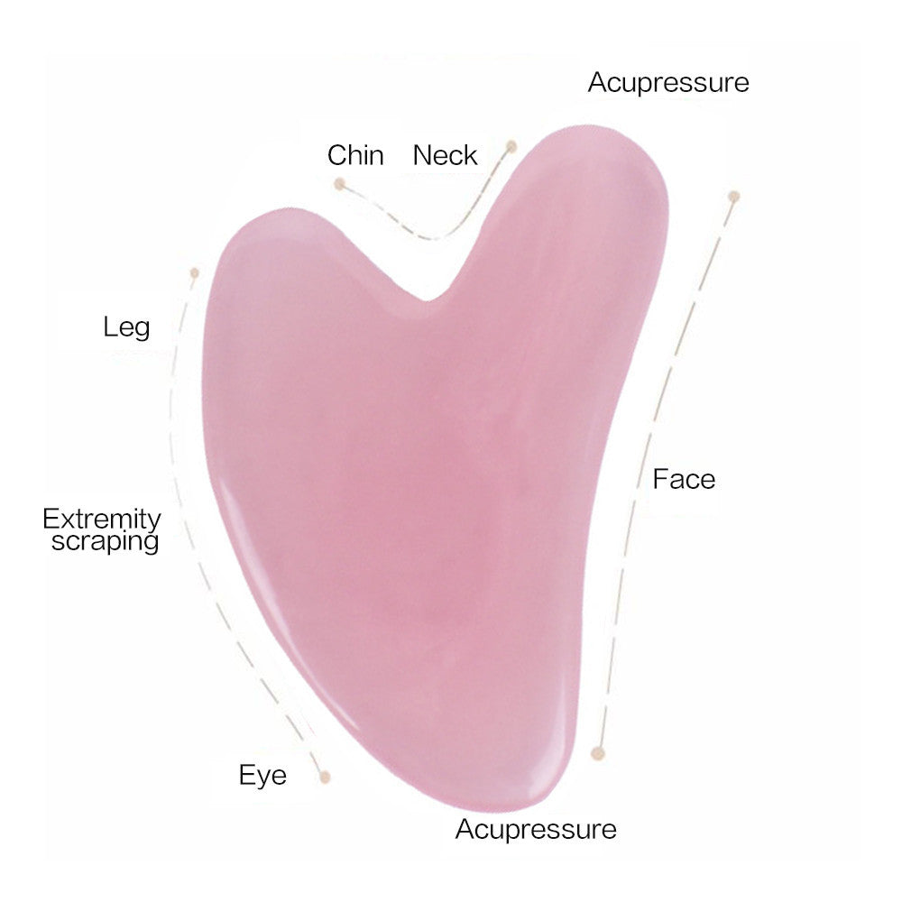 Heart-Shaped Facial Massage Tool – Resin Gua Sha Scraping Board for Skincare