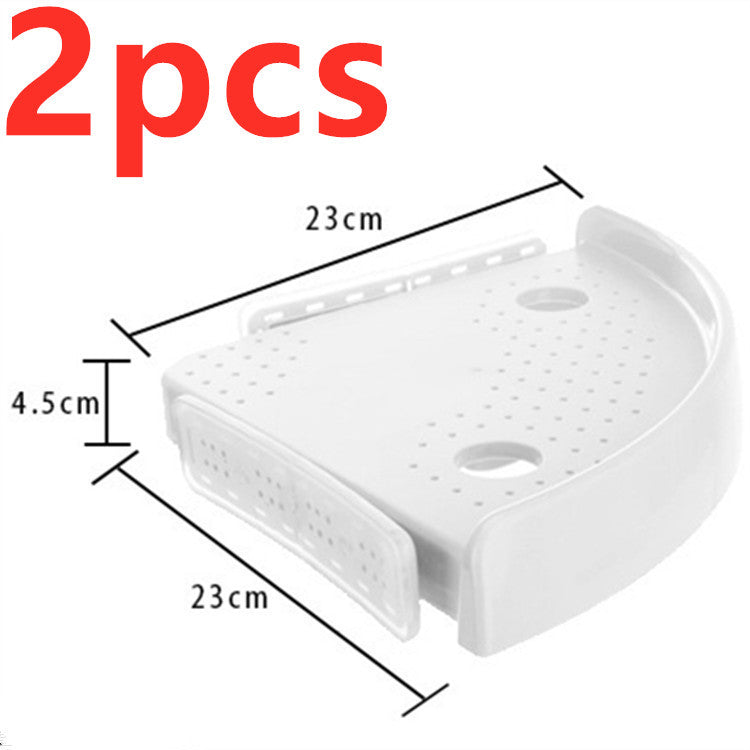 Bathroom Triangle Shelf – Corner Storage Rack with Powerful Suction Cup Placement Board