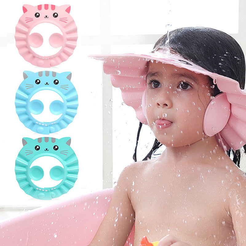 Baby Waterproof Shampoo Cap – Ear Protection Shower Hat for Kids’ Bathing