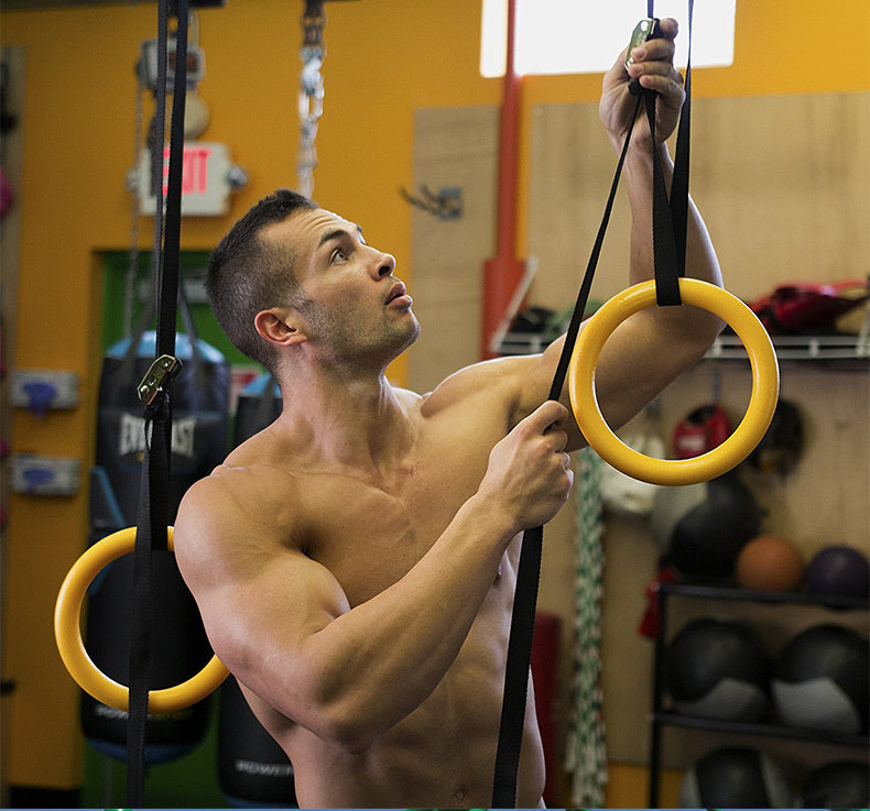 Gymnastics Fitness Rings – Pull-Up & Stretching Equipment for Home Training